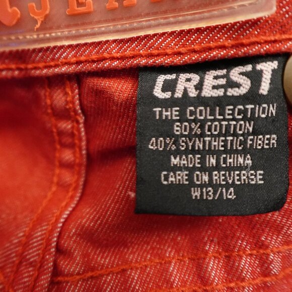 Rare Y2K Crest Jeans company USA Ombre red 13/14 - Picture 12 of 12